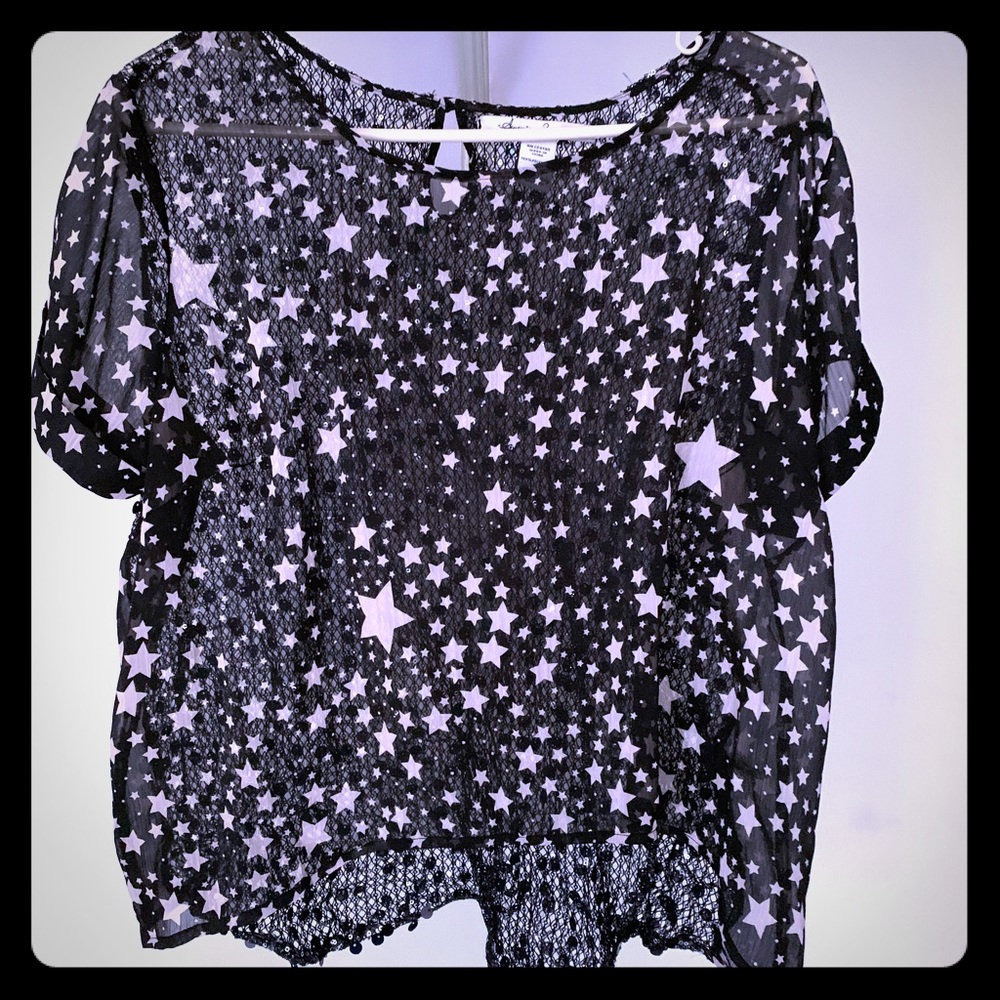 American rag sheer star top